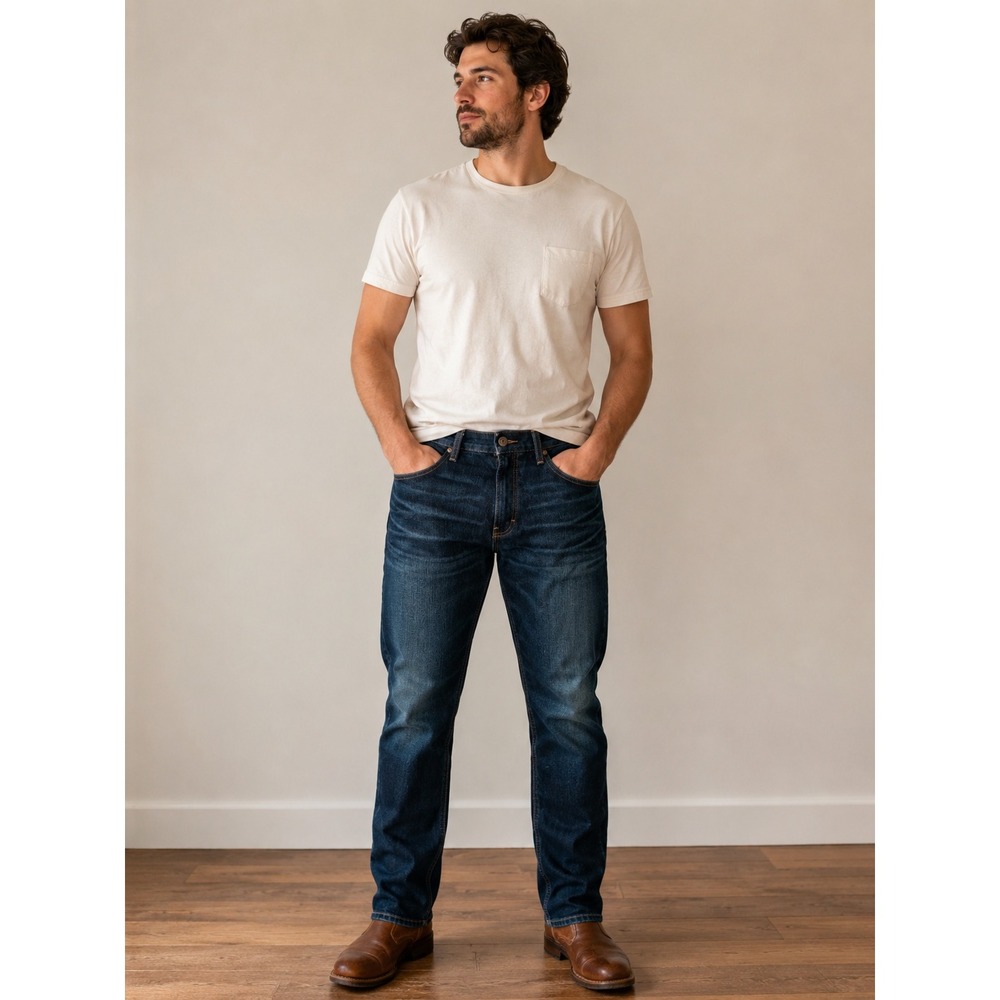 Ariat M5 Legacy Mens 36x30 Straight Leg Dark Wash Stretch Denim Jeans NEW cowboy